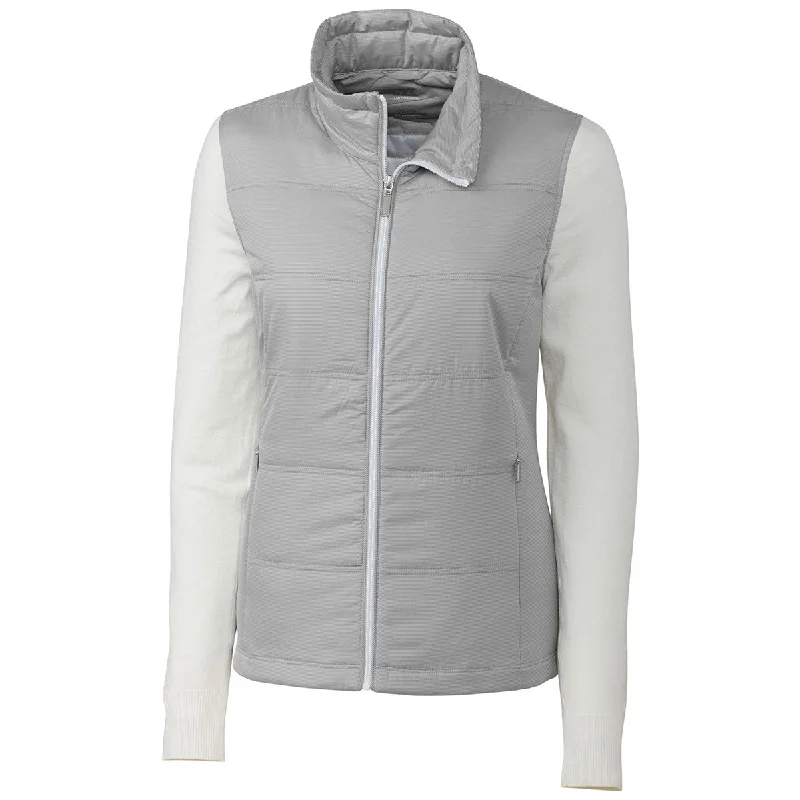 Urban JacketsCutter & Buck Women's White Cora Quilted Sweater Jacket