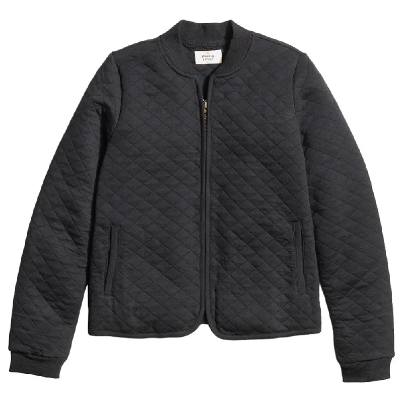 Flannel JacketsMarine Layer Women's Black Corbet Quilted Bomber