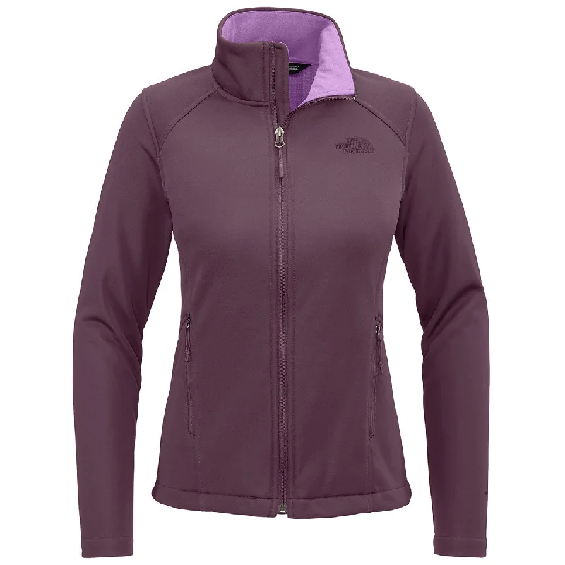 Sports Team JacketsThe North Face Women's TNF Blackberry Wine Chest Logo Ridgewall Soft Shell Jacket