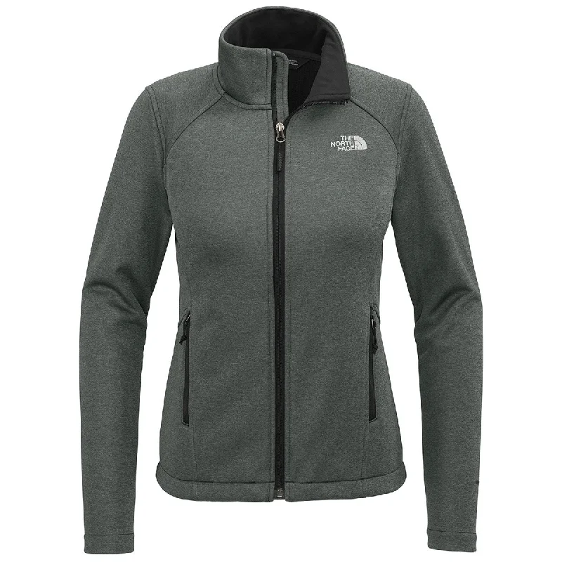 College JacketsThe North Face Women's TNF Dark Grey Heather Chest Logo Ridgewall Soft Shell Jacket