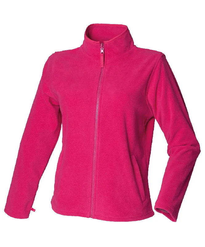 Ribbed Cuff JacketsFuchsia - Women's microfleece jacket