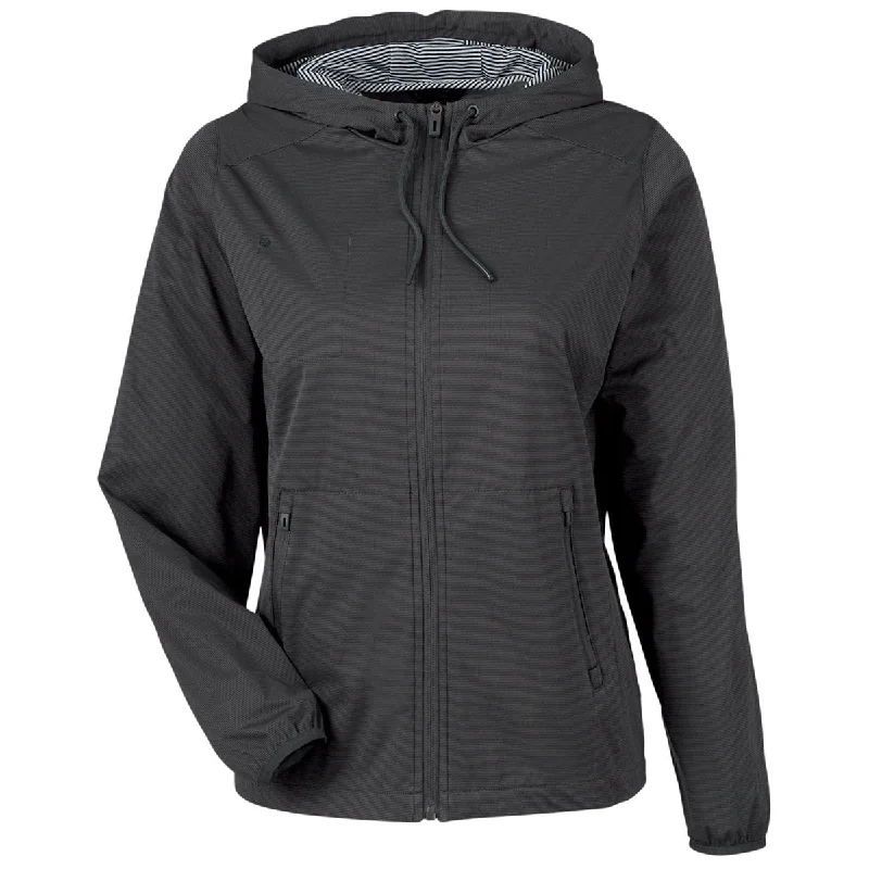 Rain JacketsNorth End Women's Carbon Heather Network Lightweight Jacket