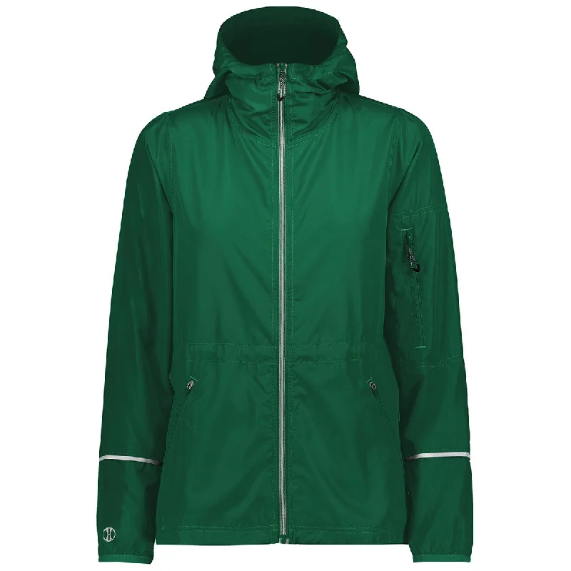 BlazersHolloway Women's Dark Green Packable Full Zip Jacket