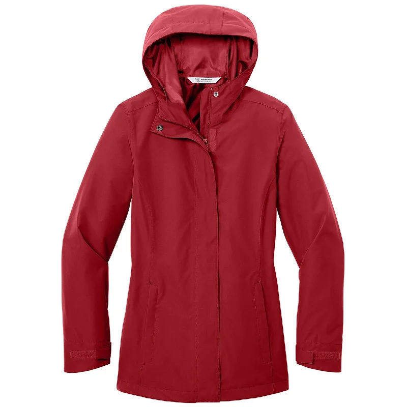 Embellished JacketsPort Authority Women's Rich Red C-FREE Rain Jacket