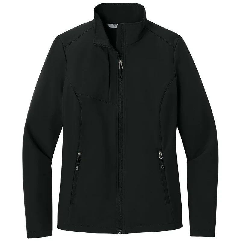 Tasseled JacketsPort Authority Women's Deep Black C-FREE Core Soft Shell