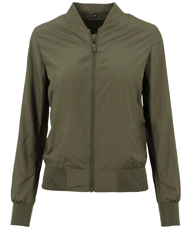 Cotton JacketsDark Olive - Women's nylon bomber jacket