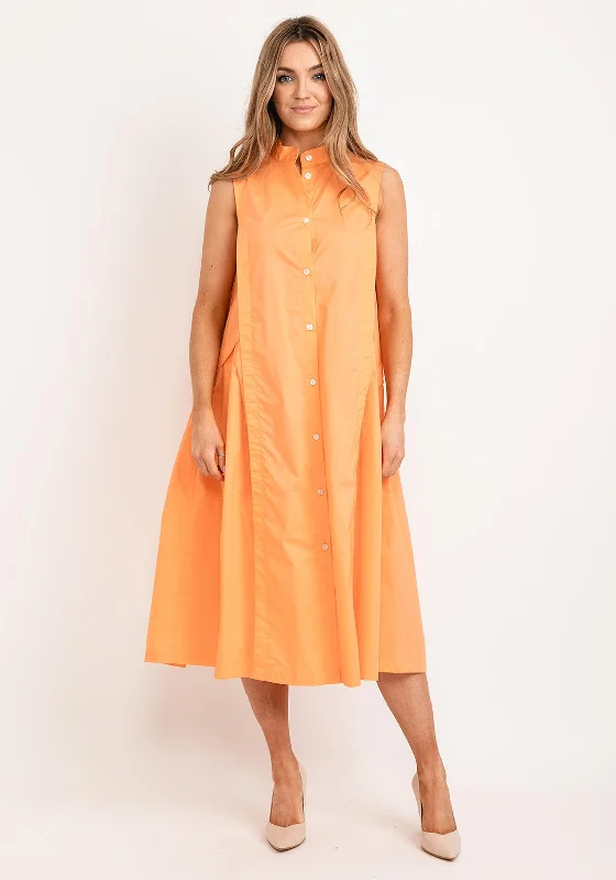 Thermal DressJovonna Luka Sleeveless Midi Shirt Dress, Orange