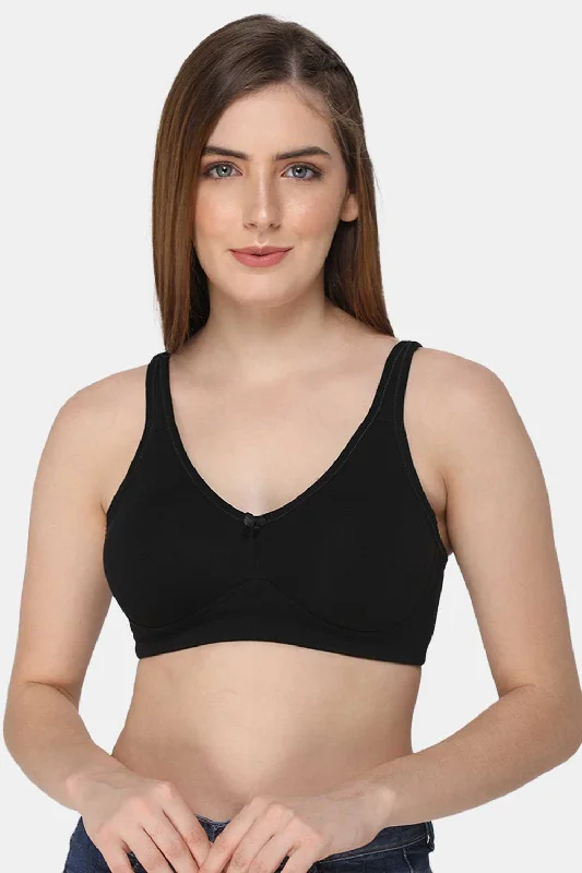 Velvet ShirtsFull Coverage Non-Padded Non-Wired Back Closure Intimacy T-Shirt Bra Prime Shades - DEFT