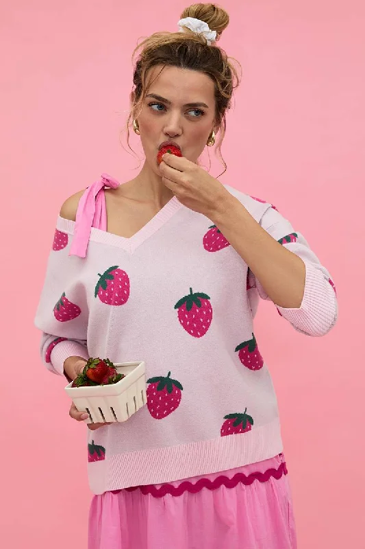 Knit LooseBeach Riot Joey Strawberry Sweatshirt