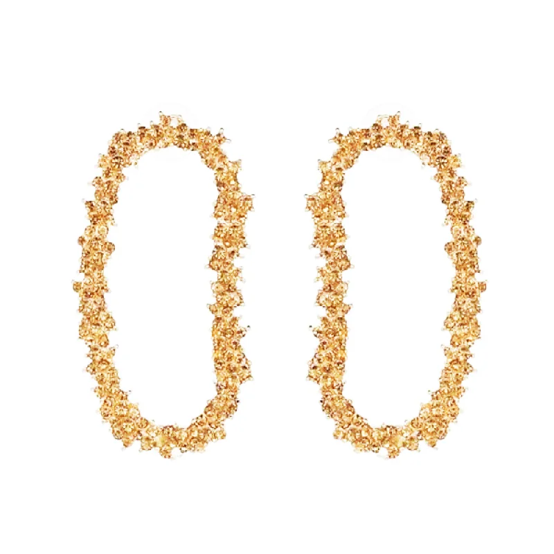 Sheer ShirtsGold Crystal Garland Earring