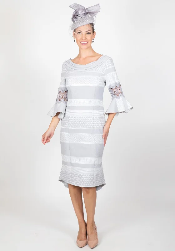 Sari DressLizabella Printed Panel Dress, Grey Silver