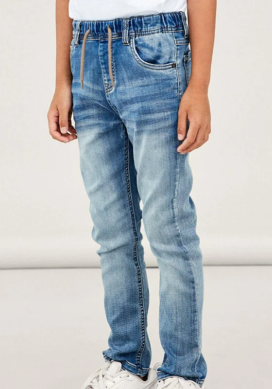 Western denimName It Kid Boy Ryan Jogger Jeans, Light Blue Denim