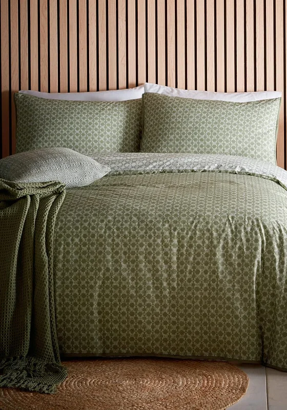 Appletree Loft Orson Duvet Cover Set, Khaki