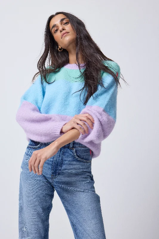 Knit TopMulticolour Pastel Fluffy Knit Jumper