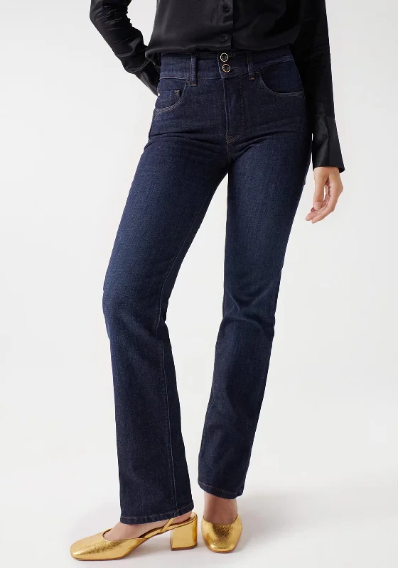 Denim tube topSalsa Secret Push in Straight Jeans, Dark Blue Denim