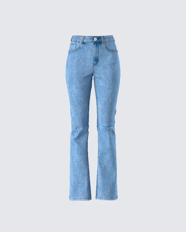 Bohemian denimZosia Blue Denim Ripped Jean