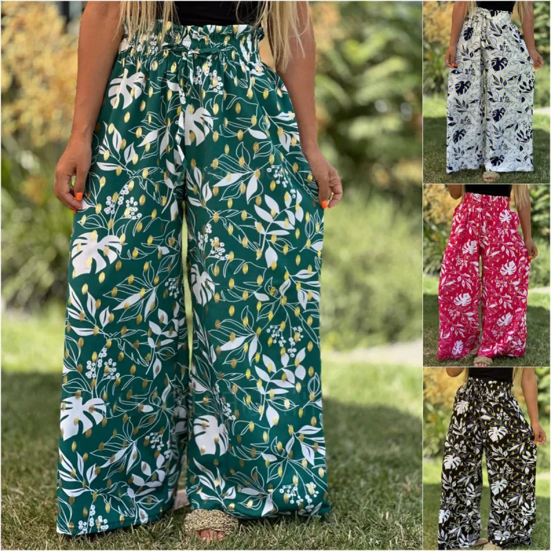 Ripped Jeans49% OFF TODAY💥2024 New Plus Size Women's Printed Wide Leg Pants