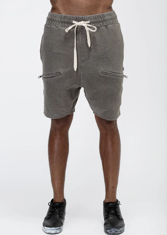 Denim jumpsuitKonus Men's Heavy Denim Knit Shorts In Grey