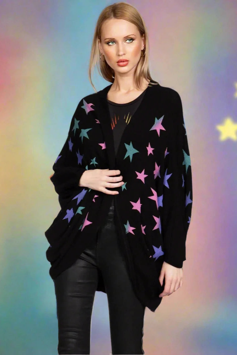 Knit Zip-UpLauren Moshi Isla Ombre Stars Wrap Cardigan