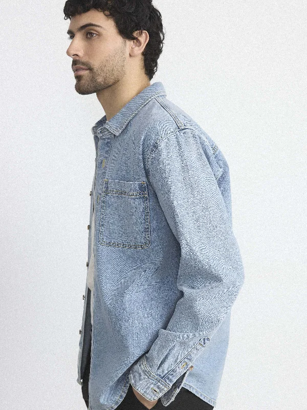 GuessThe Utility Denim Shirt in Vintage Blue