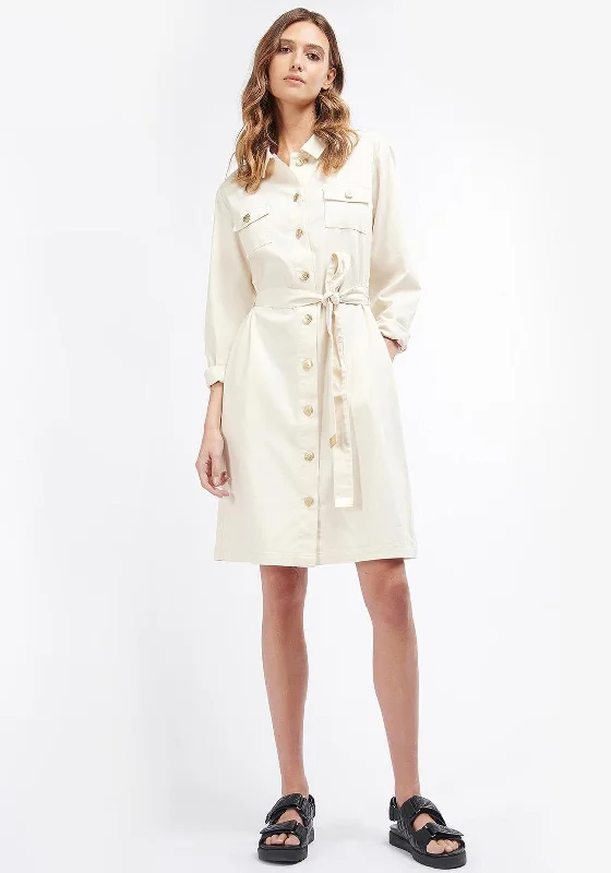 Ball GownBarbour International Womens Fontaine Shirt Dress, Cream