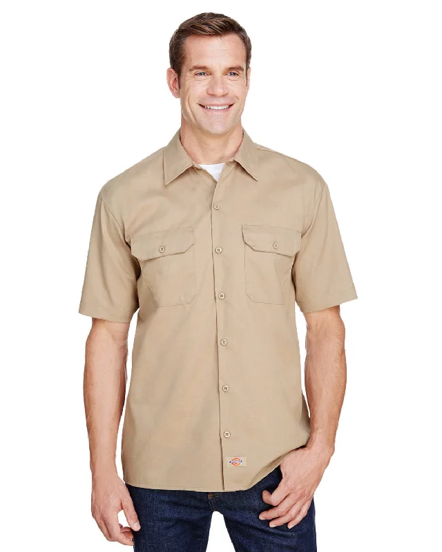 Sleep ShirtsDickies WS675 Men's FLEX Short-Sleeve Twill Work Shirt