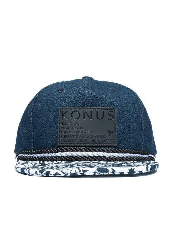 Denim shirtKonus Men's 5 Panel Denim Snapback Navy