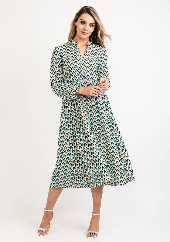 Prom DressSeventy1 Arrow Print Midi Dress, Green