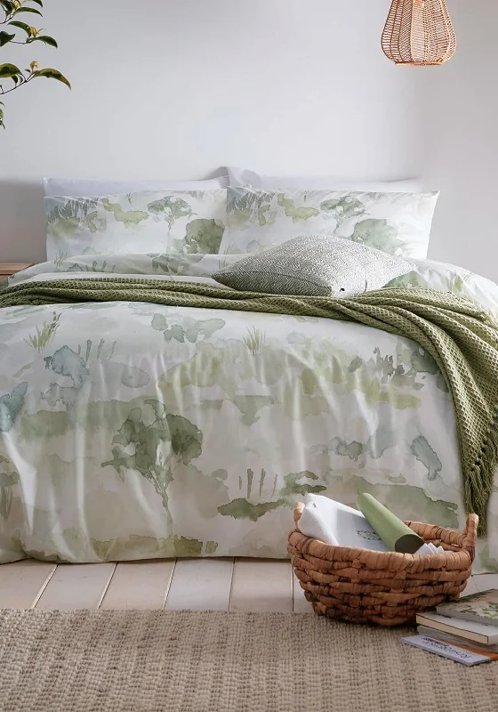 Appletree Loft Edale Duvet Cover Set, Green