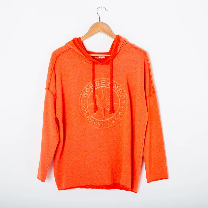 Knit GraphicEmbossed Hoodie