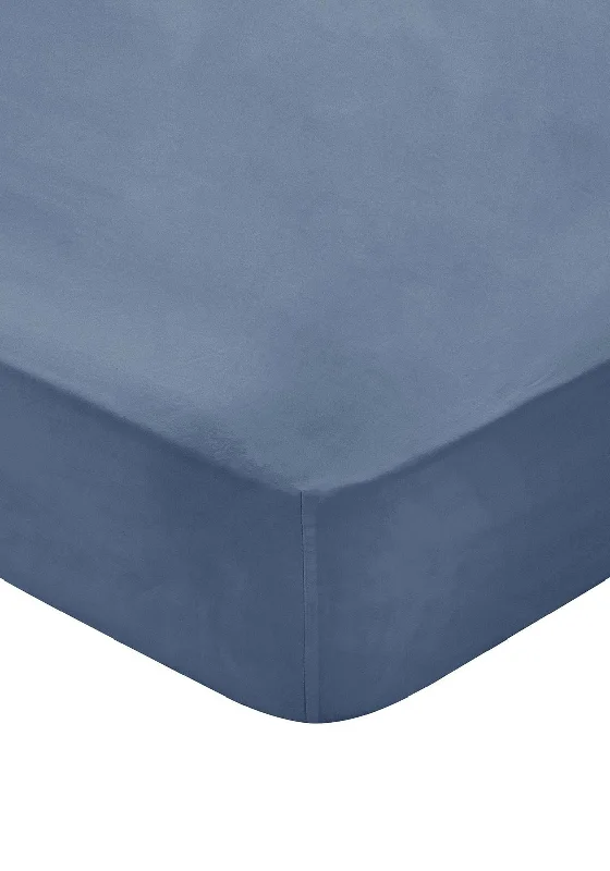 Cowboy scarfBedeck 300 Thread Count Egyptian Cotton Double Fitted Bed Sheet, Denim