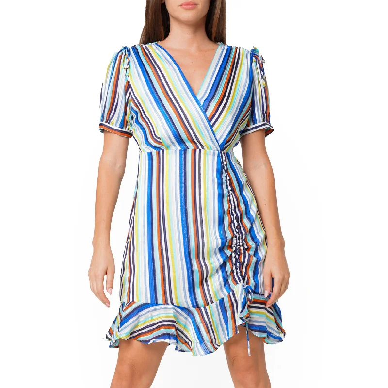 Evening DressWomen's Multi-color Ruched Dress in Beach