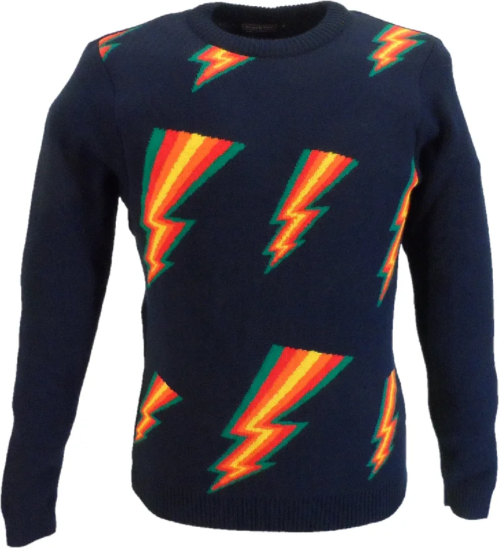 Knit LightweightMen's Thunderbolt Rainbow Jumper