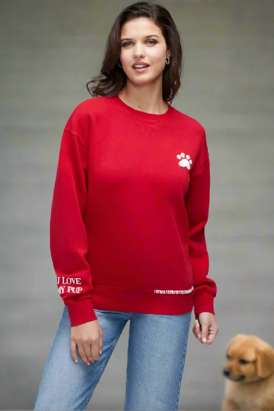 Knitted FineWildfox Love My Pup Cody Sweatshirt