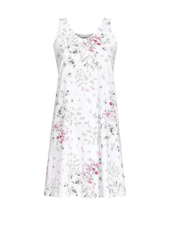 Shift DressRingella Floral and Lace Nightdress, White Multi