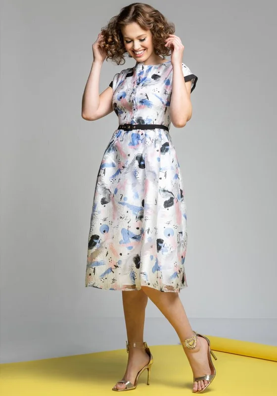 Fleece-lined DressSisters by Caroline Kilkenny Joey Printed Dress, Multi