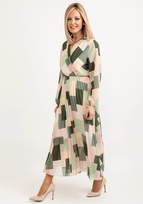 Sequin DressSeventy1 One Size Pastel Print Midi Dress, Green Multi