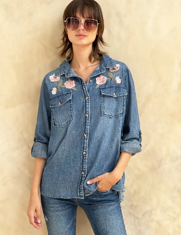 Workwear styleRose Denim Shirt