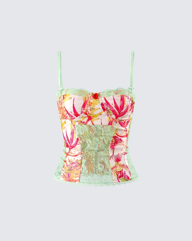 Devi Multi Print Corset Top