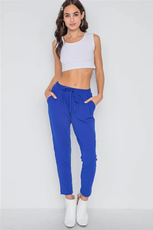 Rain PantsBlue Mid-Rise Solid Skinny Leg Pants /2-2-2