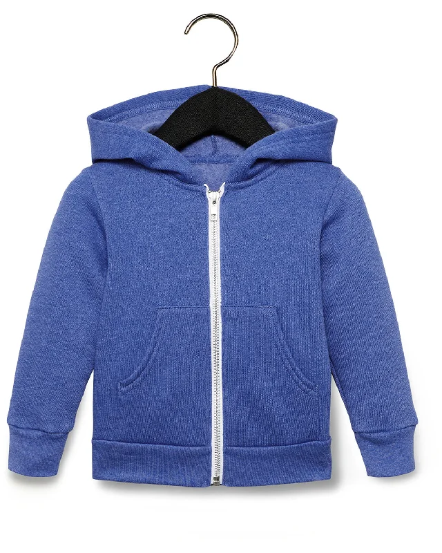 Casual ShirtsBella + Canvas 3739T Toddler Sponge Fleece Full-Zip Hooded Sweatshirt