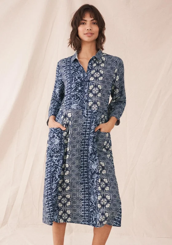 Silk DressWhite Stuff Rosie Linen Shirt Dress, Blue Multi