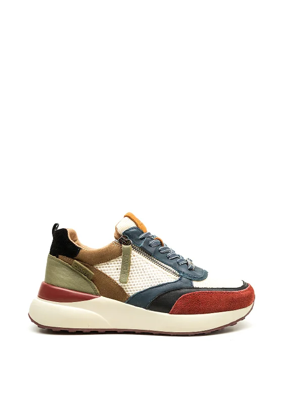 WranglerCarmela Colour Block Side Zip Trainers, Denim Multi