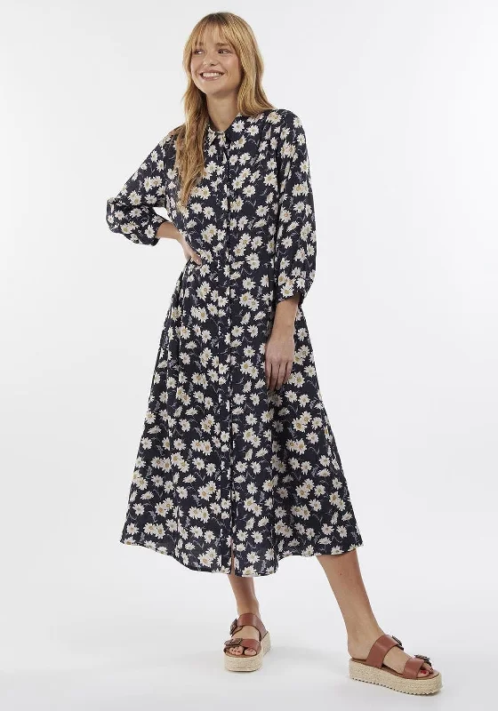 Wrap DressBarbour Womens Cranmoor Daisy Midi Dress, Navy Multi