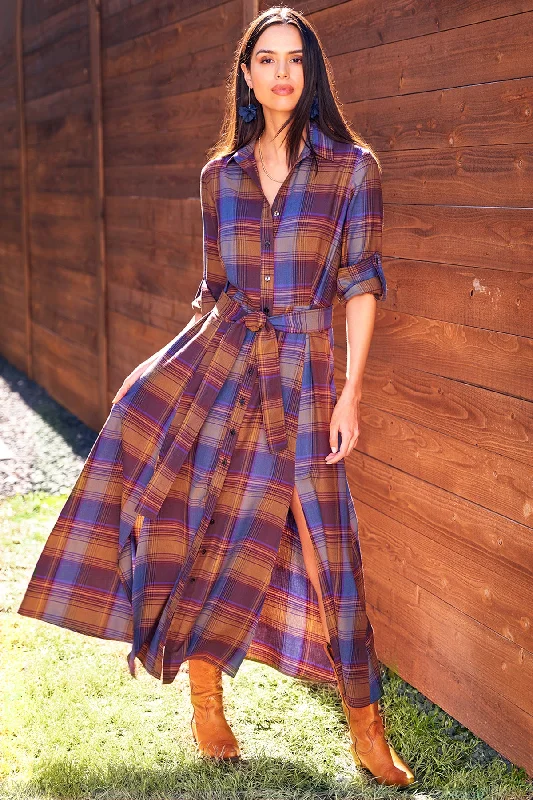 Tunic ShirtsLaine Shirt Dress Brushed Plaid