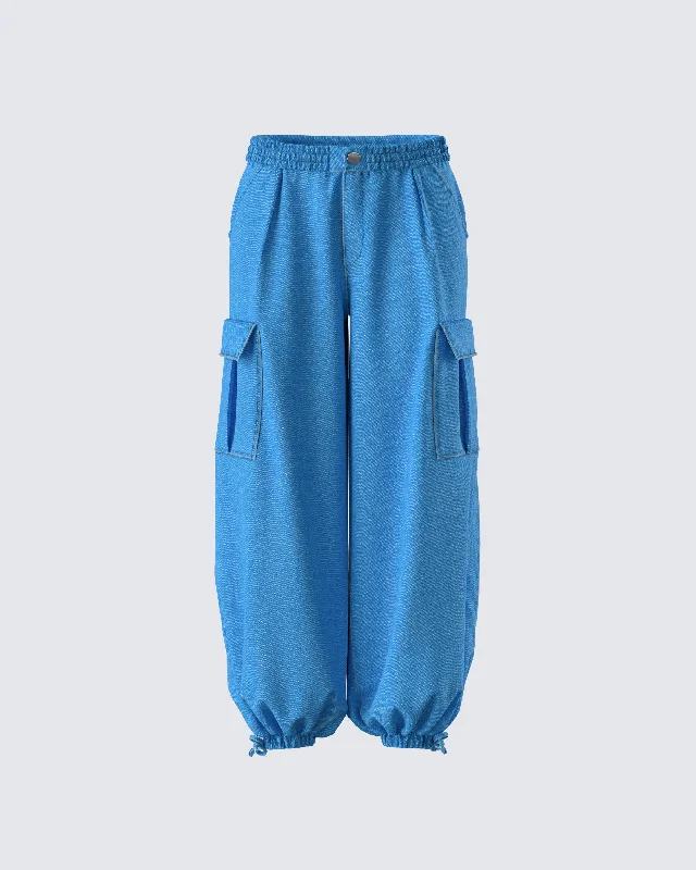 Sports denimDarby Blue Denim Parachute Pant