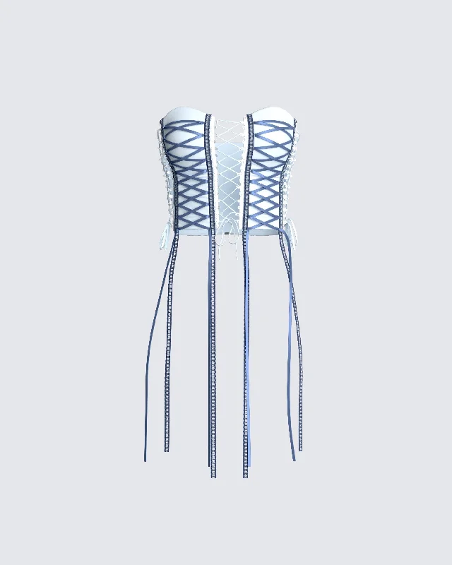 Rory Blue Corset Top