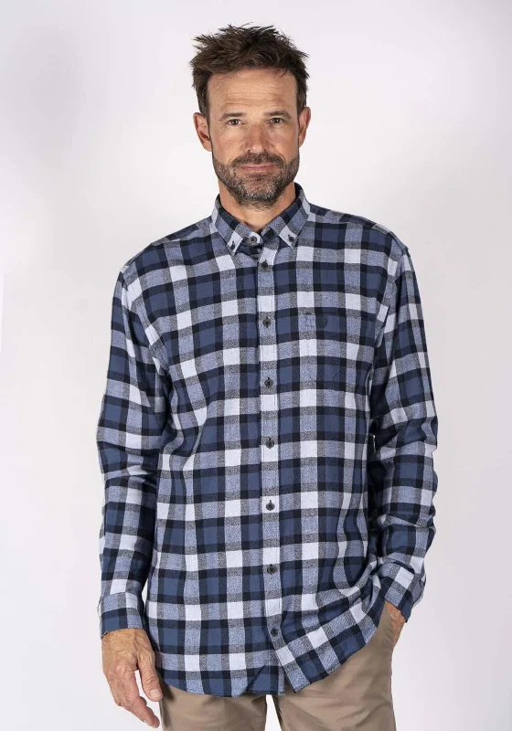 Business denimPre End Farmer Check Shirt, Dark Denim