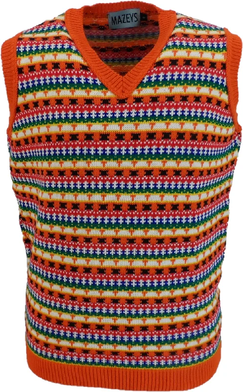 Knitted Polka DotMazeys Mens Magical Mystery McCartney Retro Tank Tops