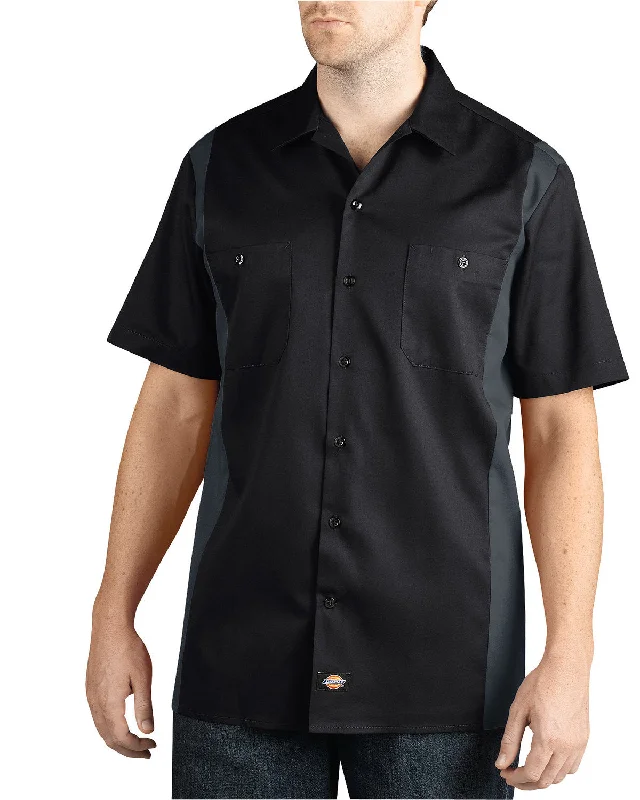 Athletic ShirtsDickies WS508 Men's Two-Tone Short-Sleeve Work Shirt